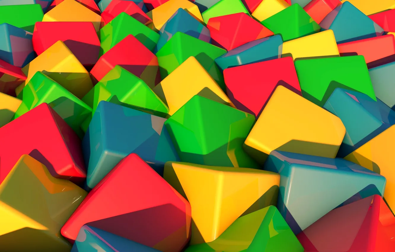 Photo wallpaper rendering, paint, cubes, the volume, face