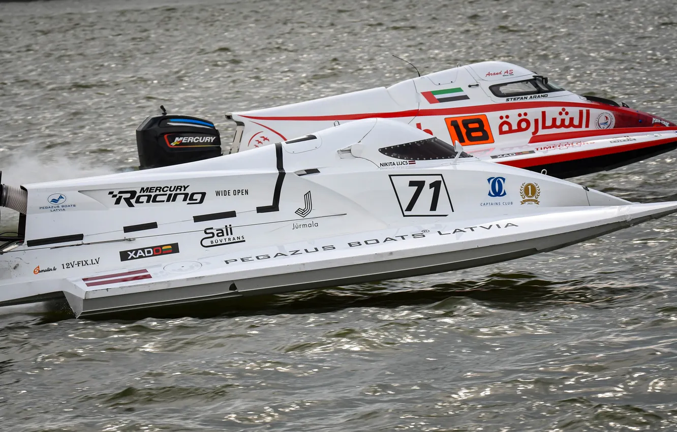 Photo wallpaper speed, boats, races