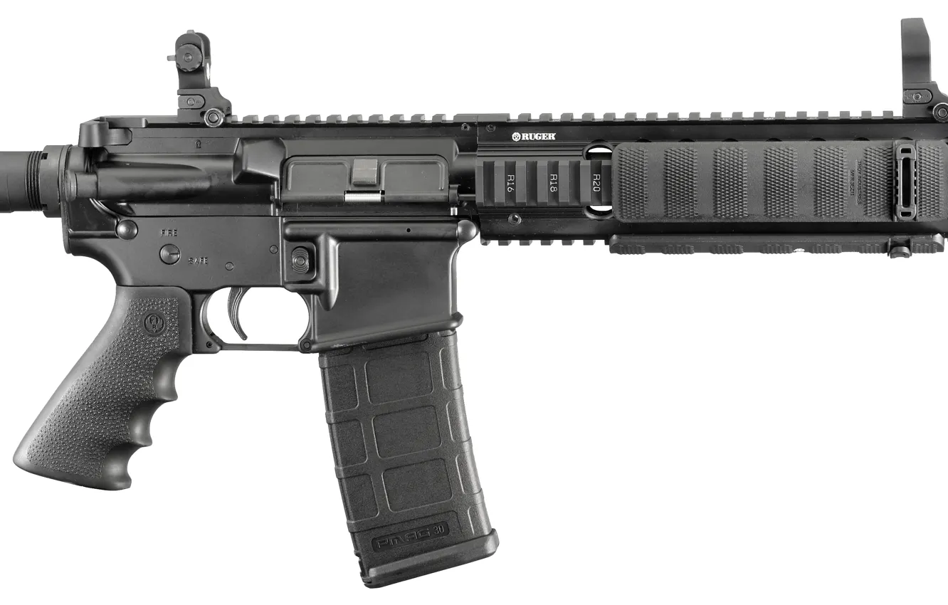 Photo wallpaper gun, military, assault rifle, Ruger sr 556