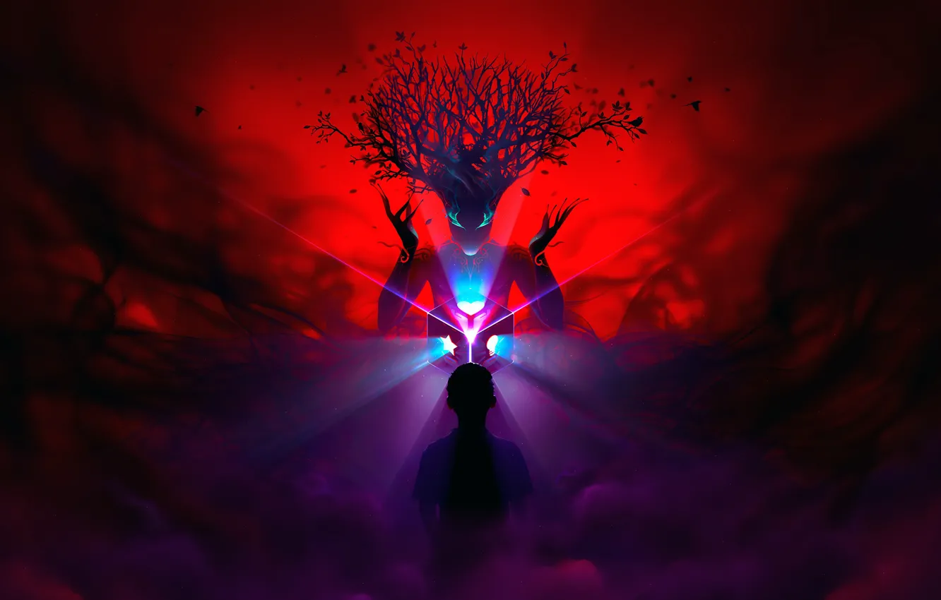 Photo wallpaper red, magic, being