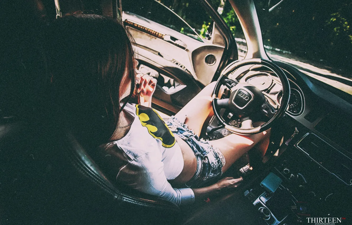 Photo wallpaper girl, Audi, photographer, girl, salon, photography, photographer, Thirteen