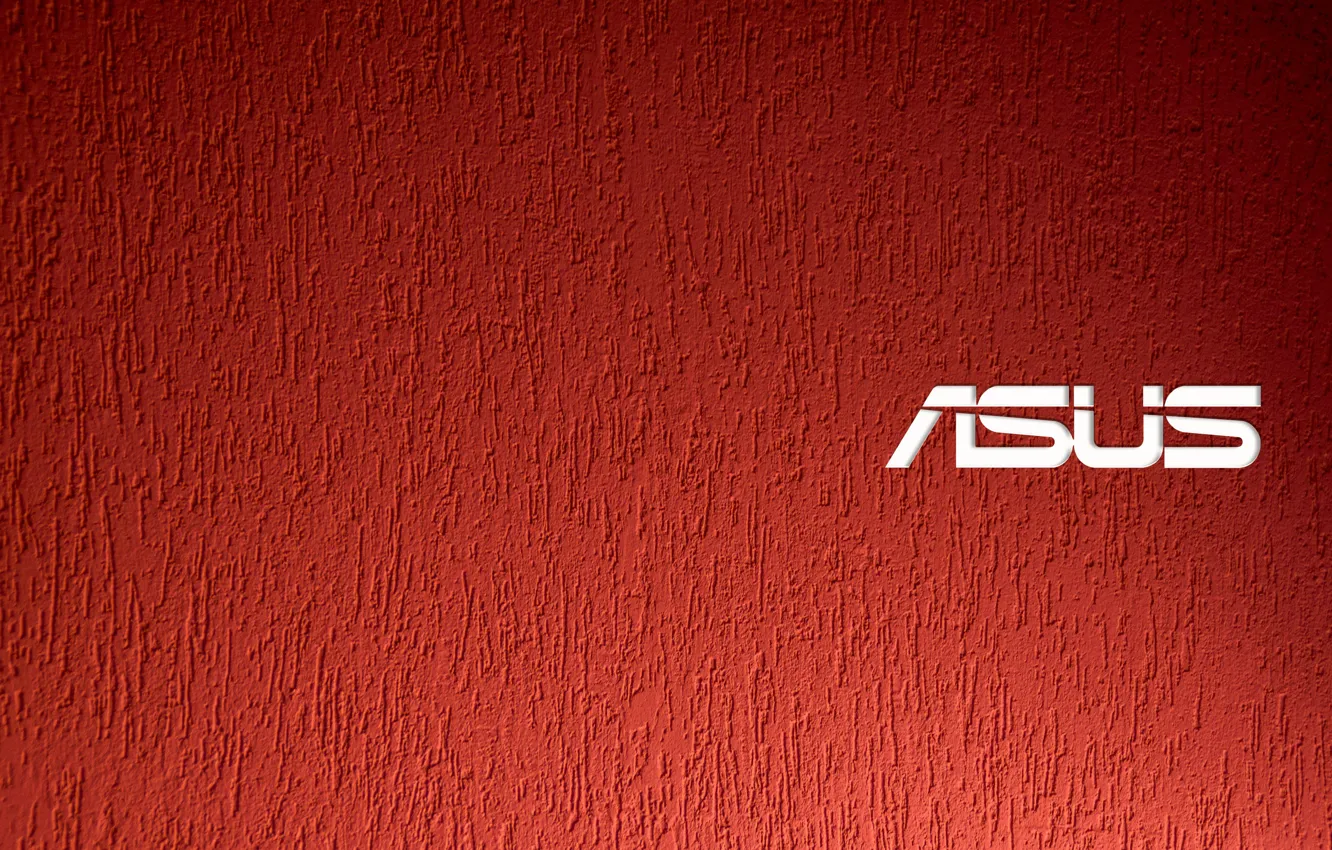 Photo wallpaper logo, logo, red background, digital art, asus