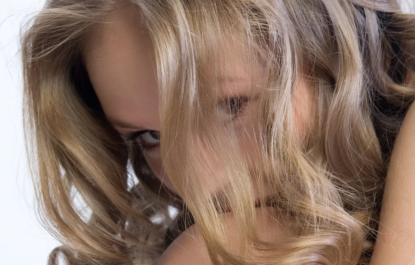 Photo wallpaper look, girl, face, hair