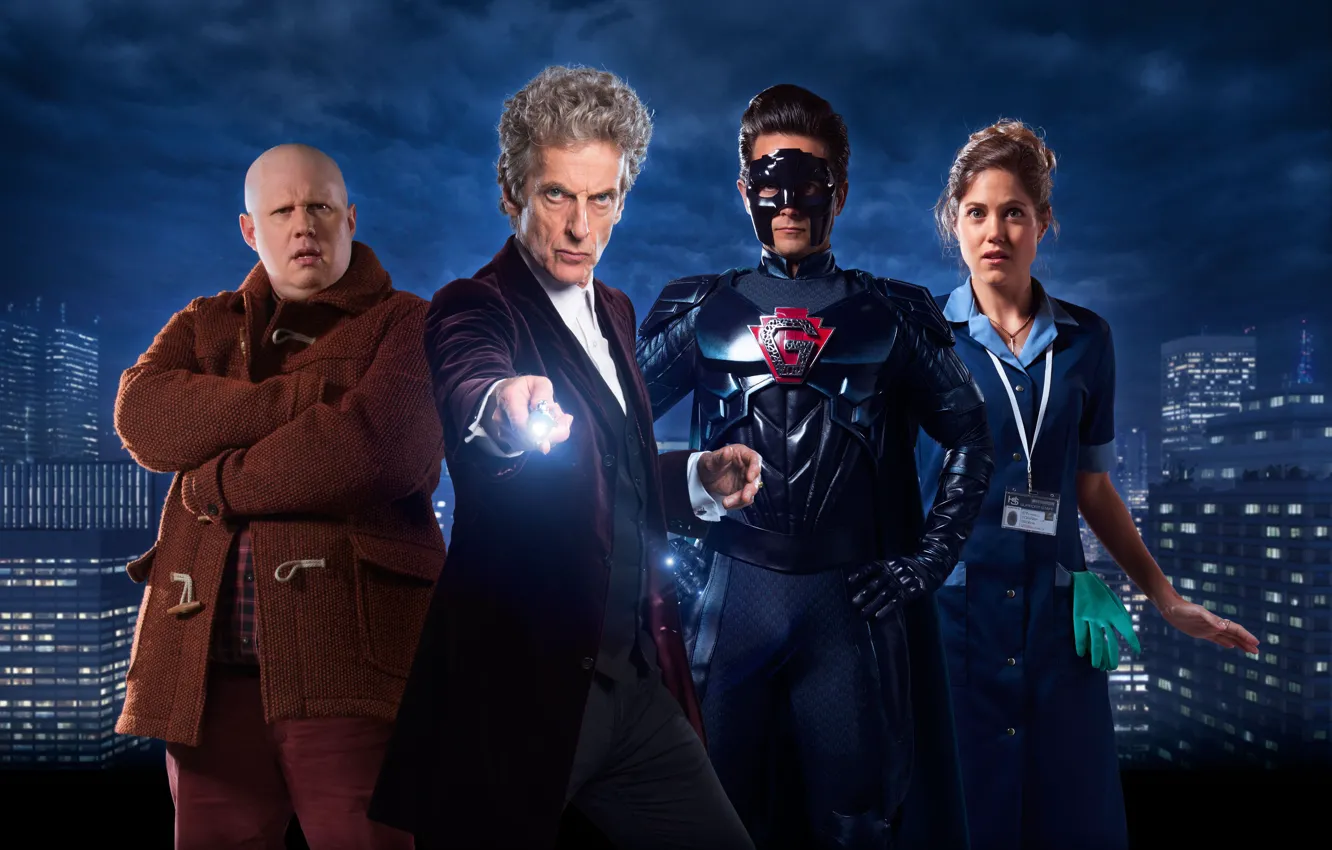Photo wallpaper the sky, the city, home, Doctor Who, superhero, Doctor Who, Peter Capaldi, The Twelfth Doctor