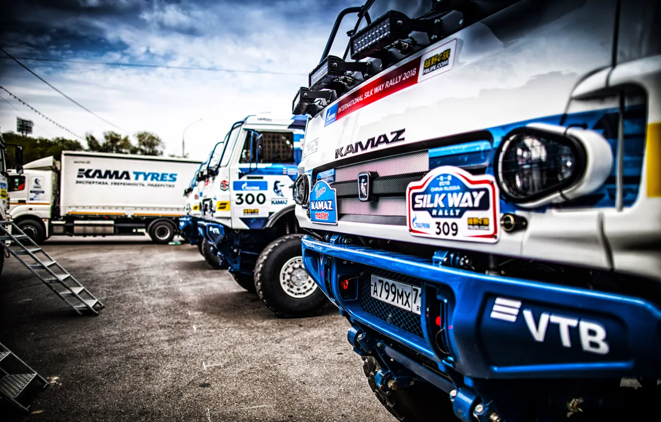 Photo wallpaper machine, auto, sport, lights, Truck, Master, Russia, the front