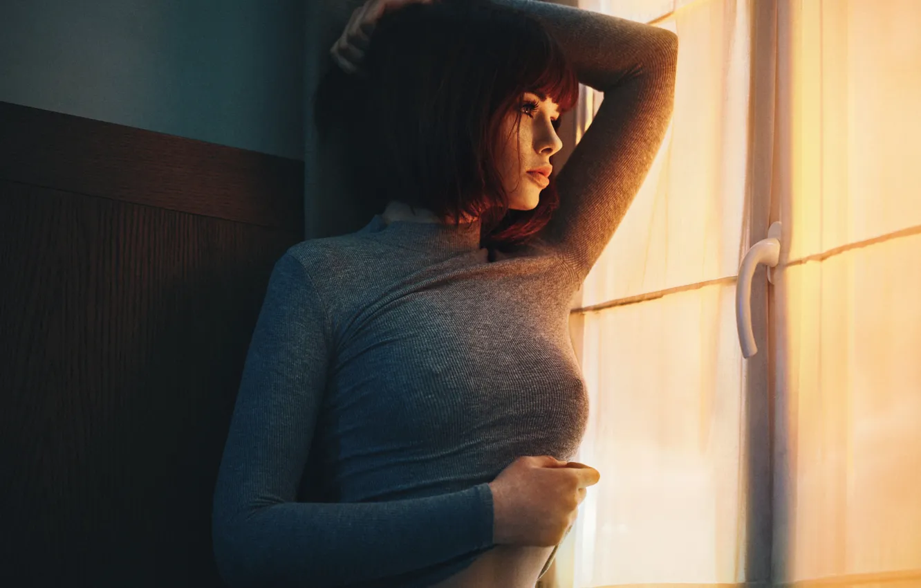 Photo wallpaper pose, makeup, hairstyle, brown hair, beauty, is, jacket, Marie