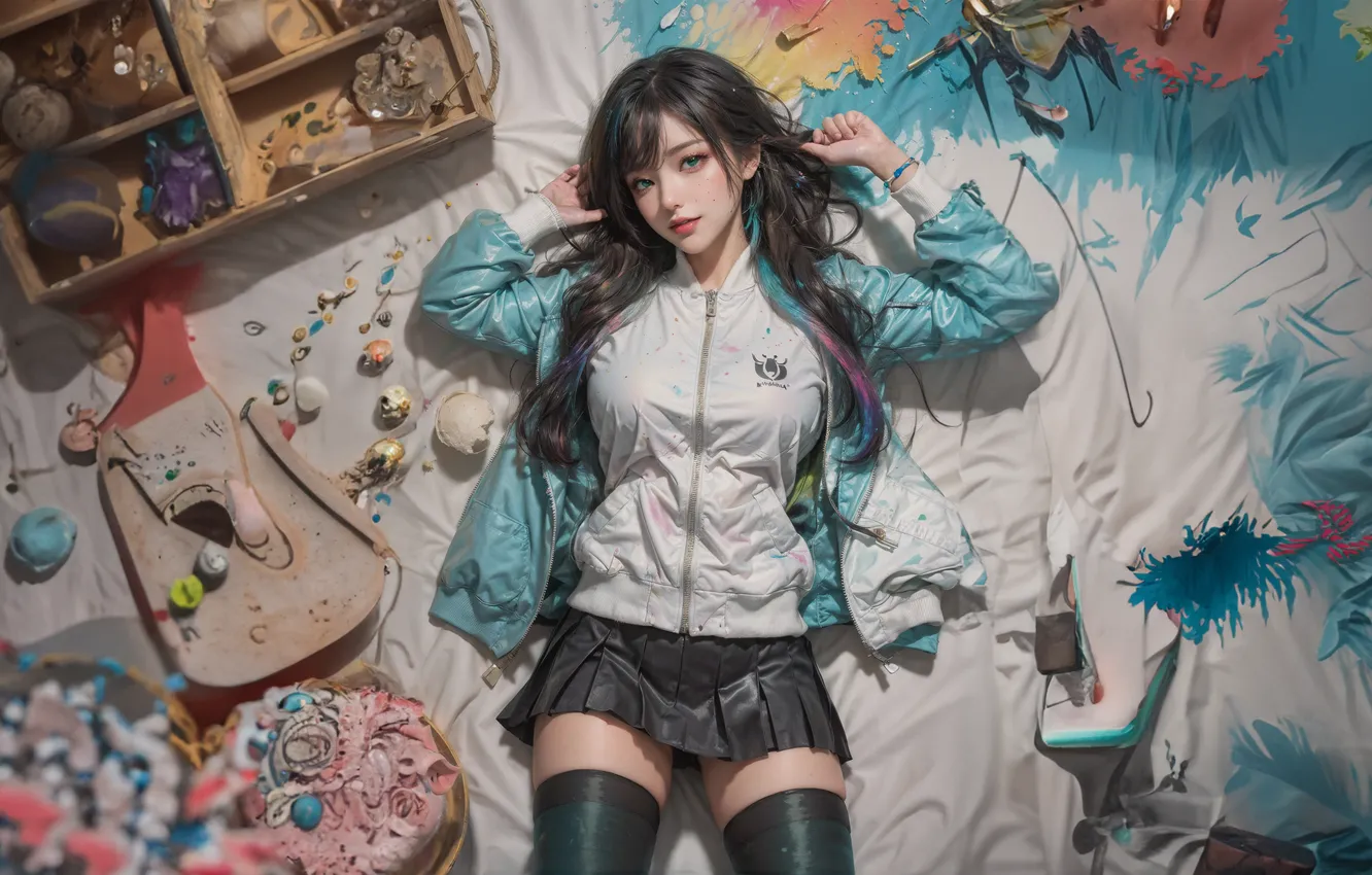 Photo wallpaper people, asian, AI Art