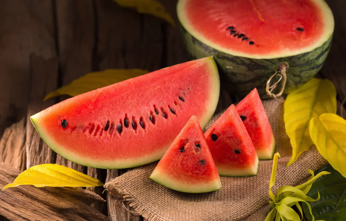 Photo wallpaper Watermelon, berry, slices