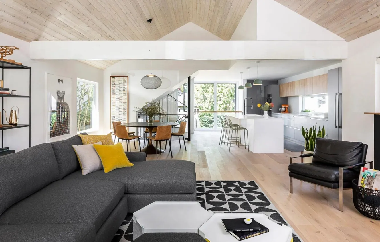 Photo wallpaper design, style, interior, kitchen, Seattle, living room, dining room, Seattle