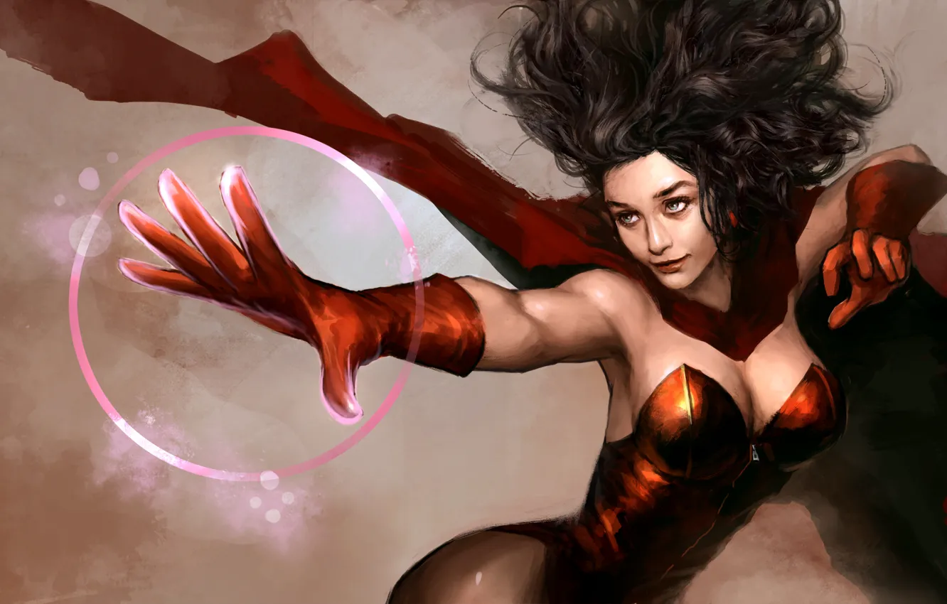Photo wallpaper look, fiction, hair, art, costume, witch, cloak, Marvel