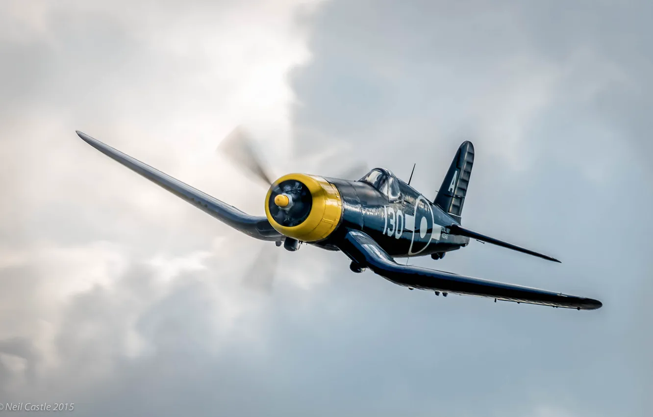 Photo wallpaper retro, fighter, the plane, FG-1D Corsair