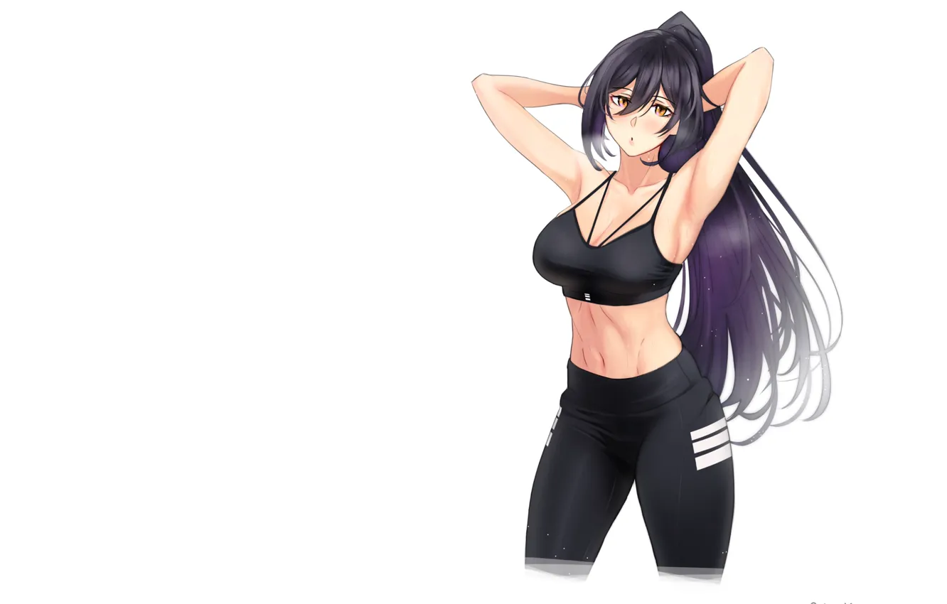 Photo wallpaper girl, hot, sexy, anime, babe, sports, fitness, gym