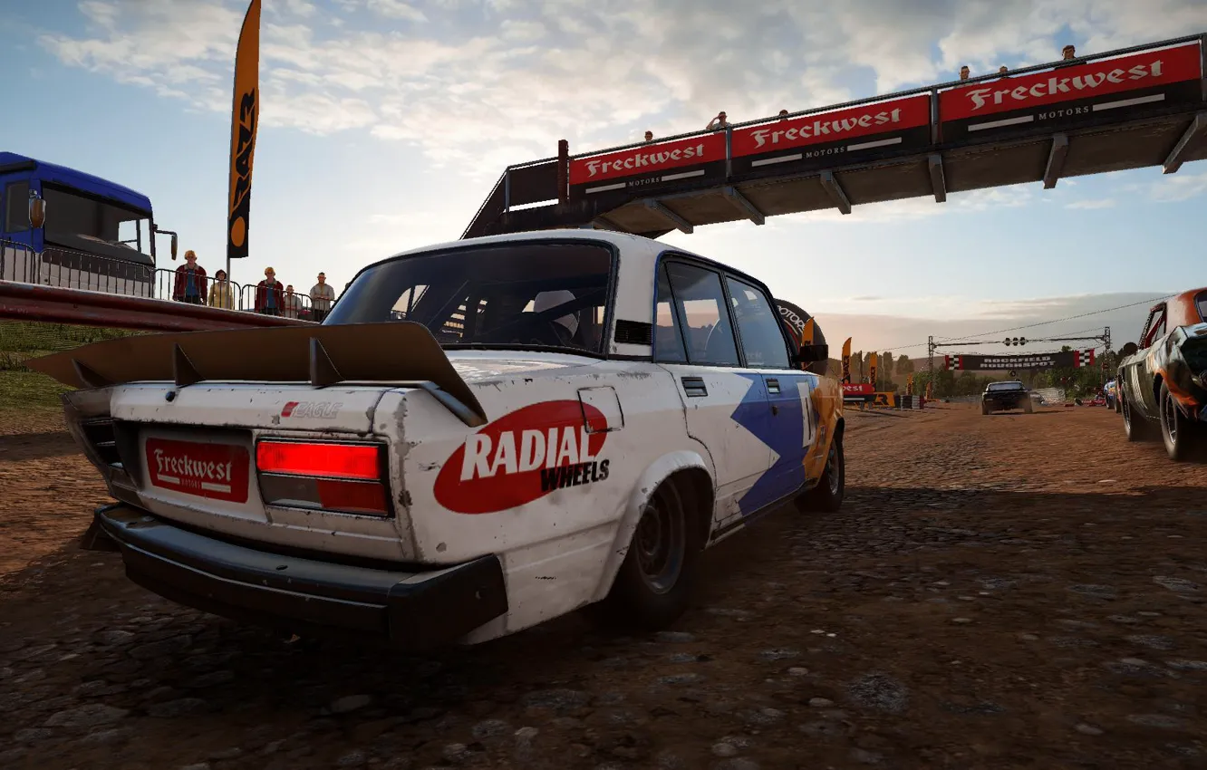Photo wallpaper dirt, Lada, 2105, The roads, Wreckfest