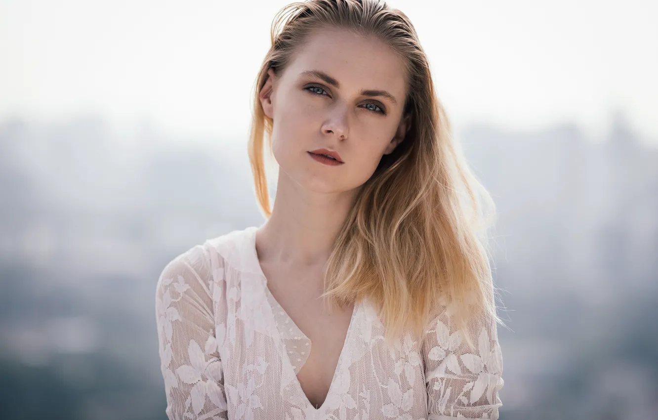 Photo wallpaper look, face, model, Valeria