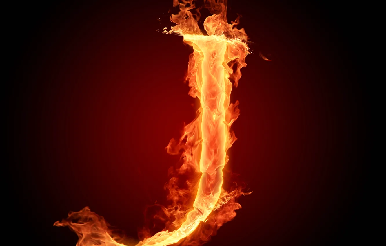 Photo wallpaper fire, flame, letter, alphabet, Litera
