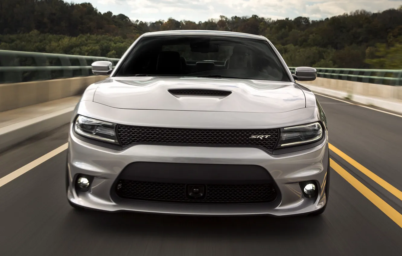 Photo wallpaper road, speed, Dodge Charger