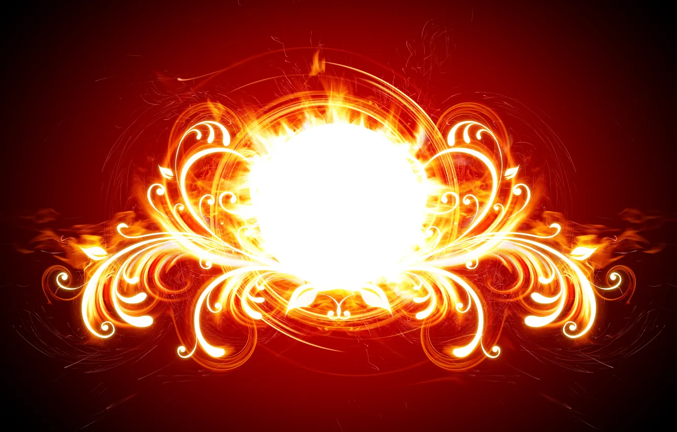 Photo wallpaper lights, pattern, flames