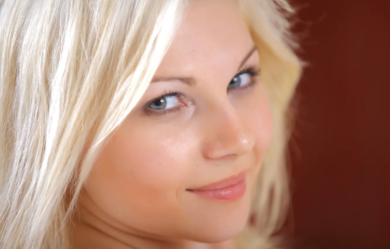 Photo wallpaper girl, face, smile, sweetheart, blonde, Heike