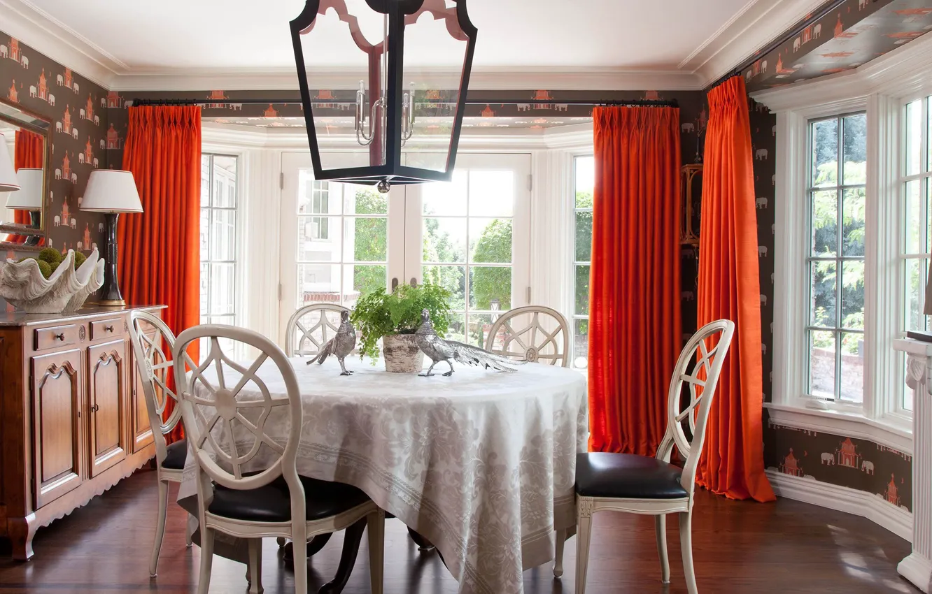 Photo wallpaper design, style, room, interior, dining room