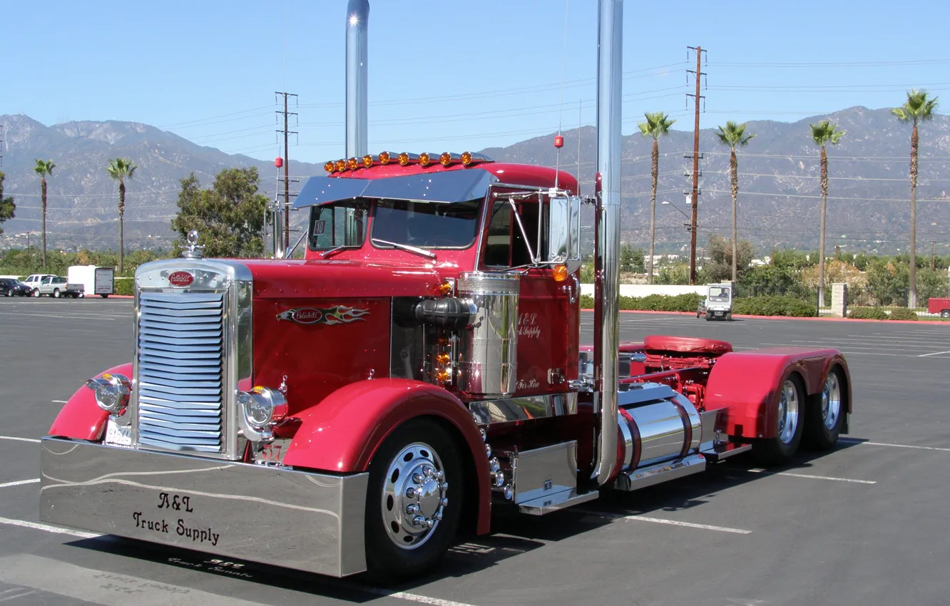 Photo wallpaper custom, truck, big rig, peterbilt