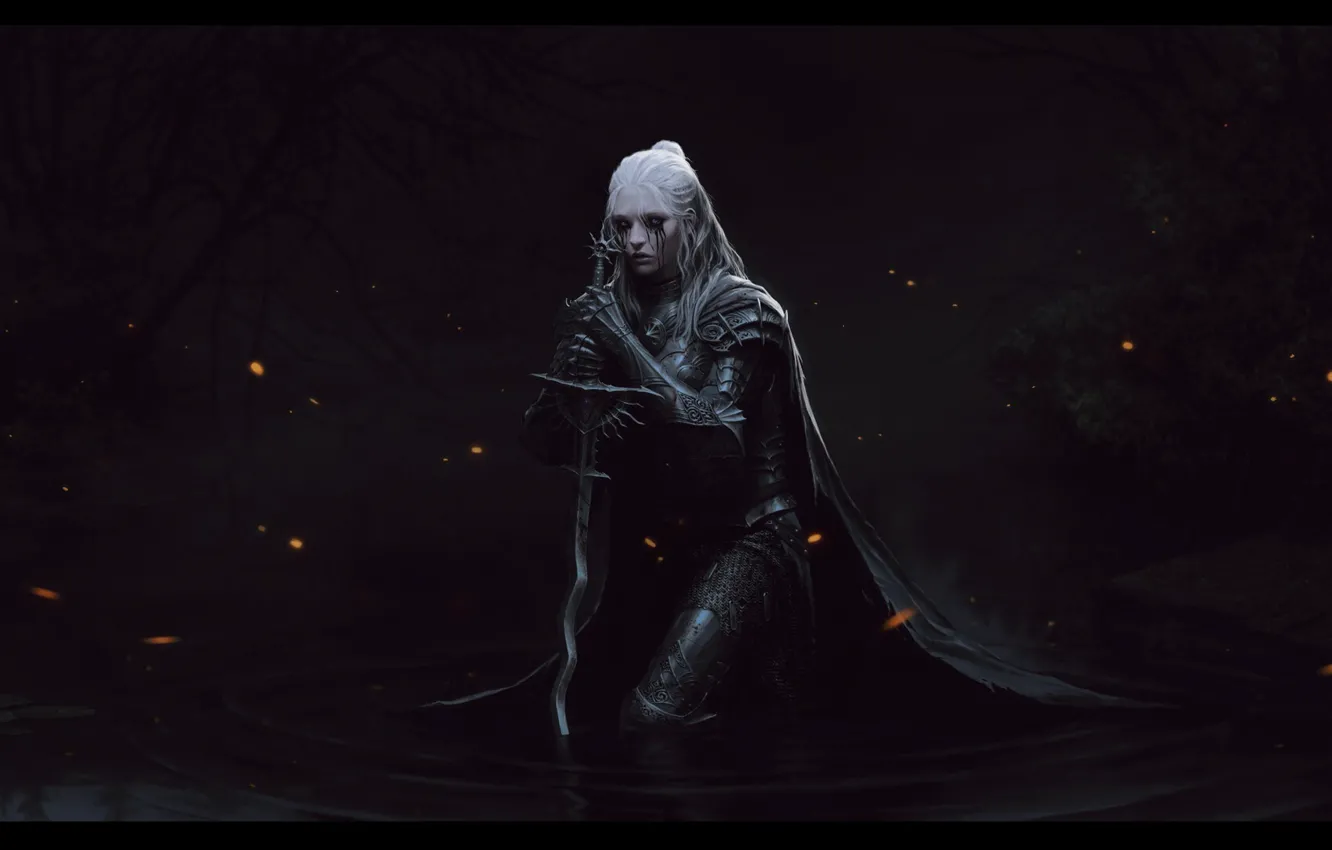 Photo wallpaper girl, sword, armor, A child of prophecy, The Child of Prophecy, JJ Dogma