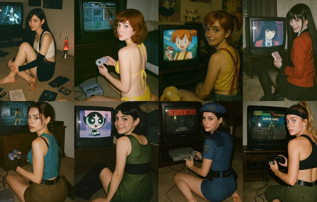 Photo wallpaper Tomb Raider, Final Fantasy, misty, girls, Resident Evil, Mortal Kombat, Lara Croft, pokemon