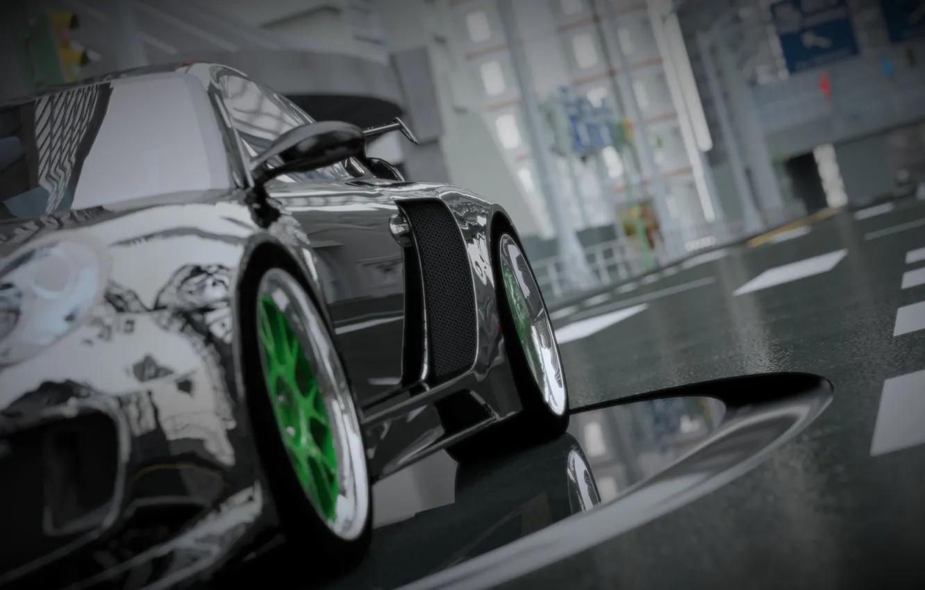 Photo wallpaper mediocrity, silver, 911