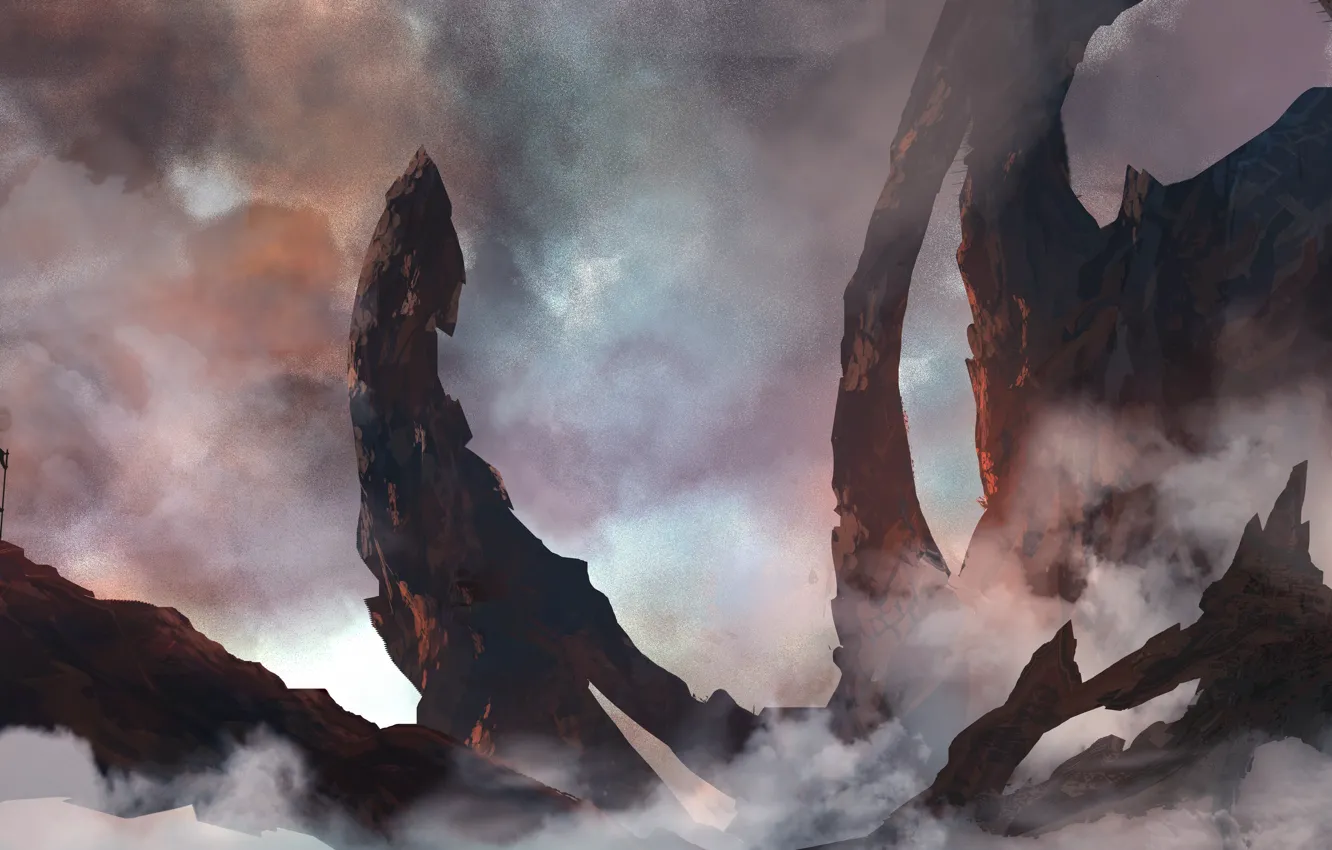 Photo wallpaper landscape, figure, art, landscapes, digital art, TacoSauceNinja, by TacoSauceNinja, Never ending