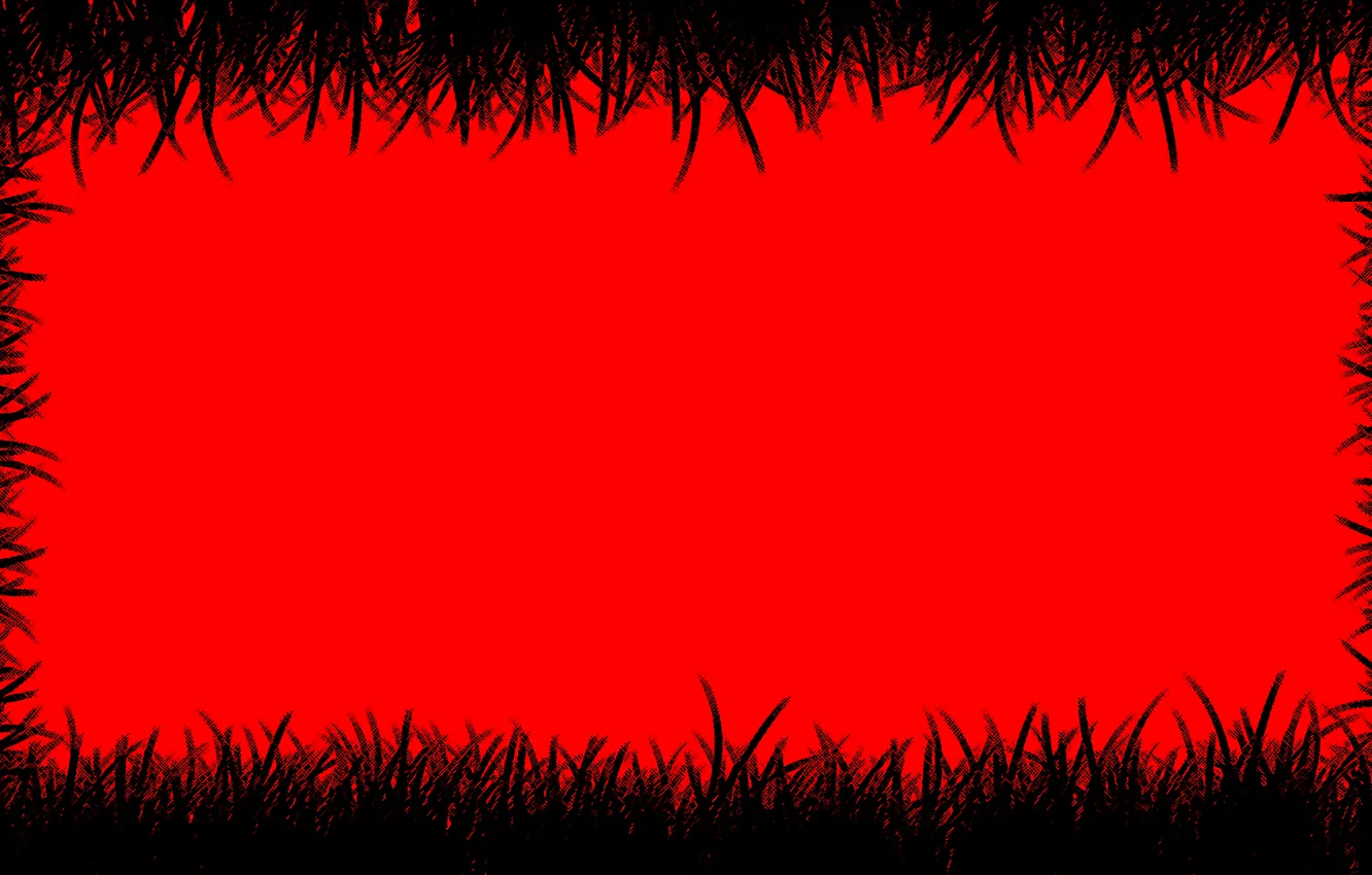 Photo wallpaper grass, red, abstraction, color, picture
