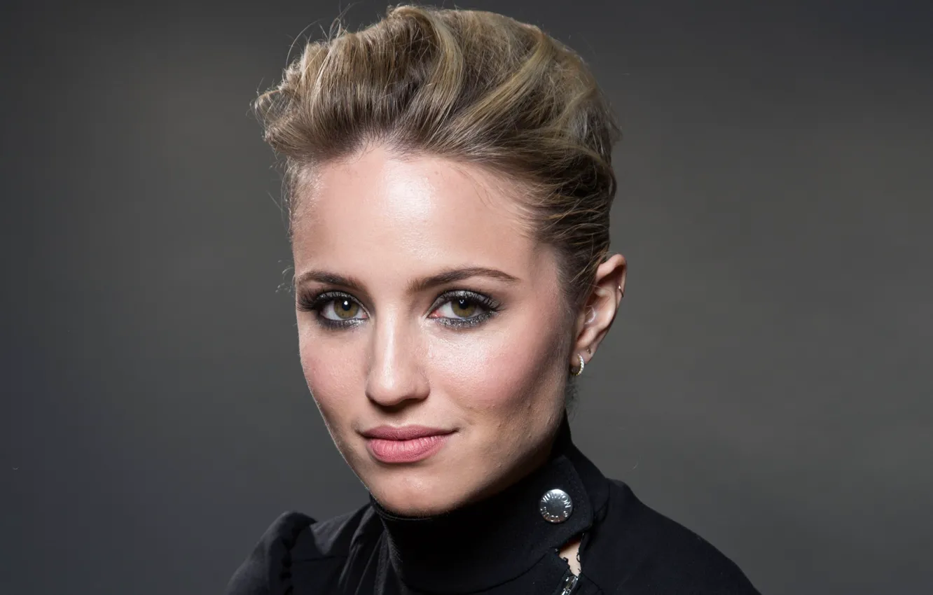 Photo wallpaper look, background, model, portrait, makeup, dress, actress, hairstyle