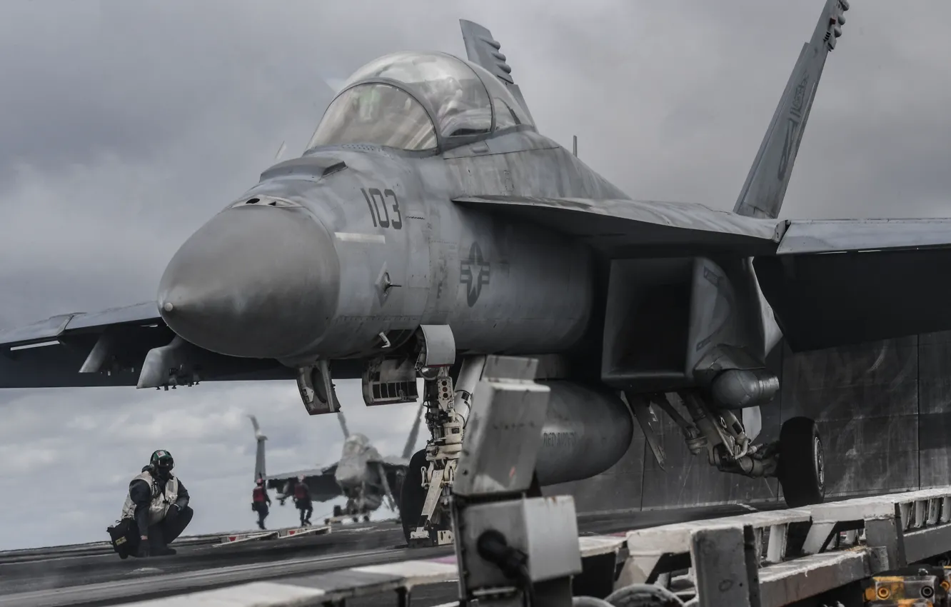 Photo wallpaper fighter, Super Hornet, FA-18F