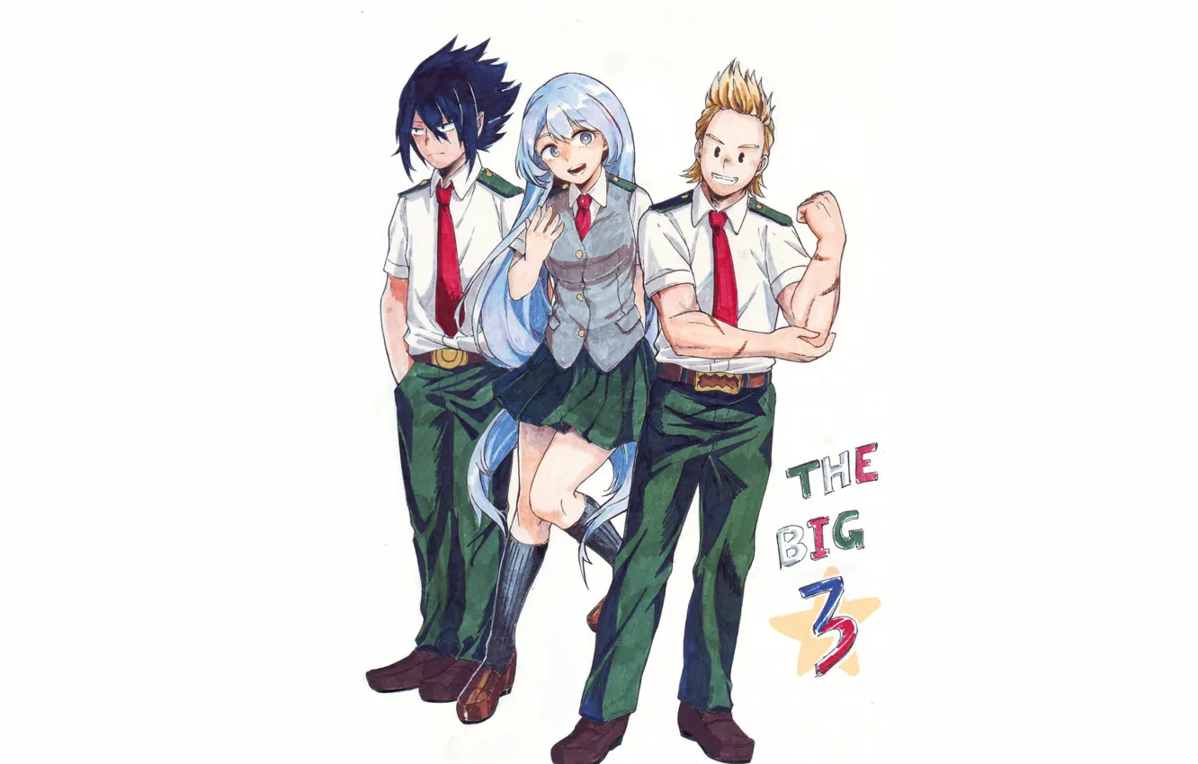 Photo wallpaper trio, My Hero Academia, Boku No Hero Academy, My Hero Academy