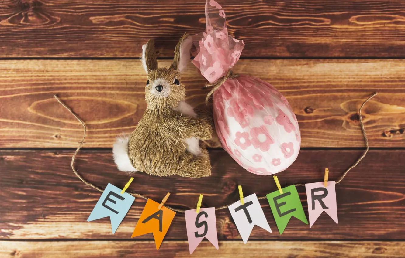 Photo wallpaper holiday, eggs, rabbit, Easter