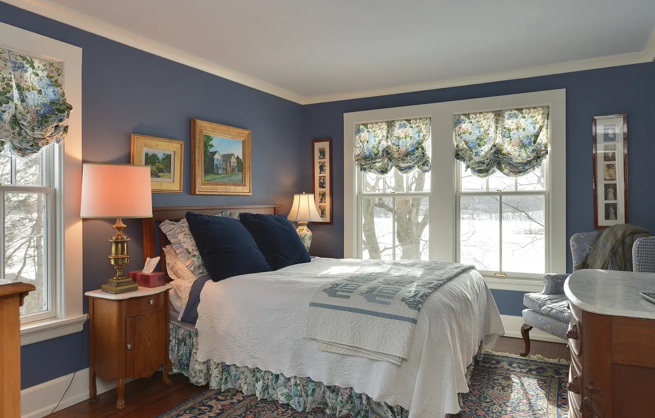 Photo wallpaper bed, interior, bedroom