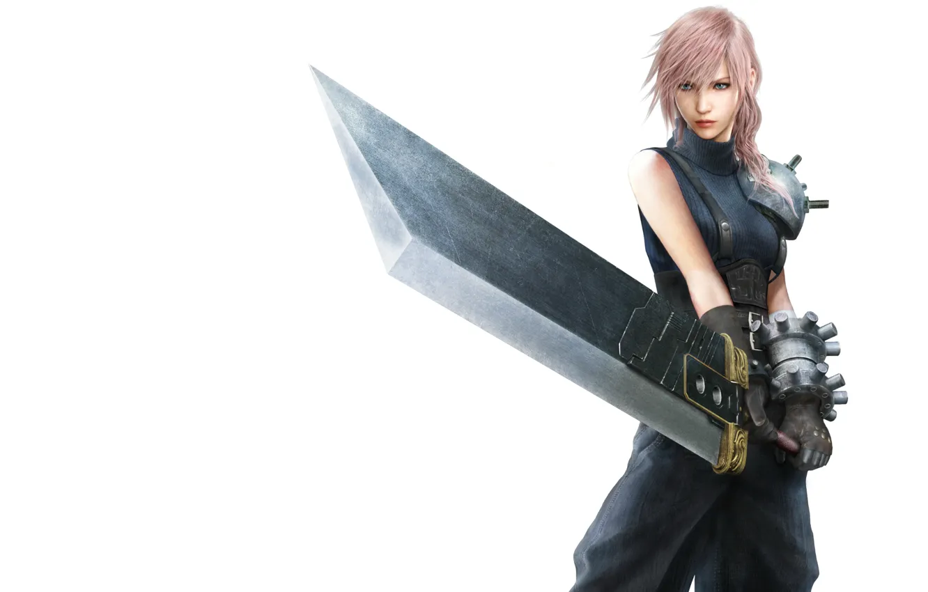 Photo wallpaper girl, sword, Final Fantasy, Lightning, Lightning Returns, Costume, Cloud's