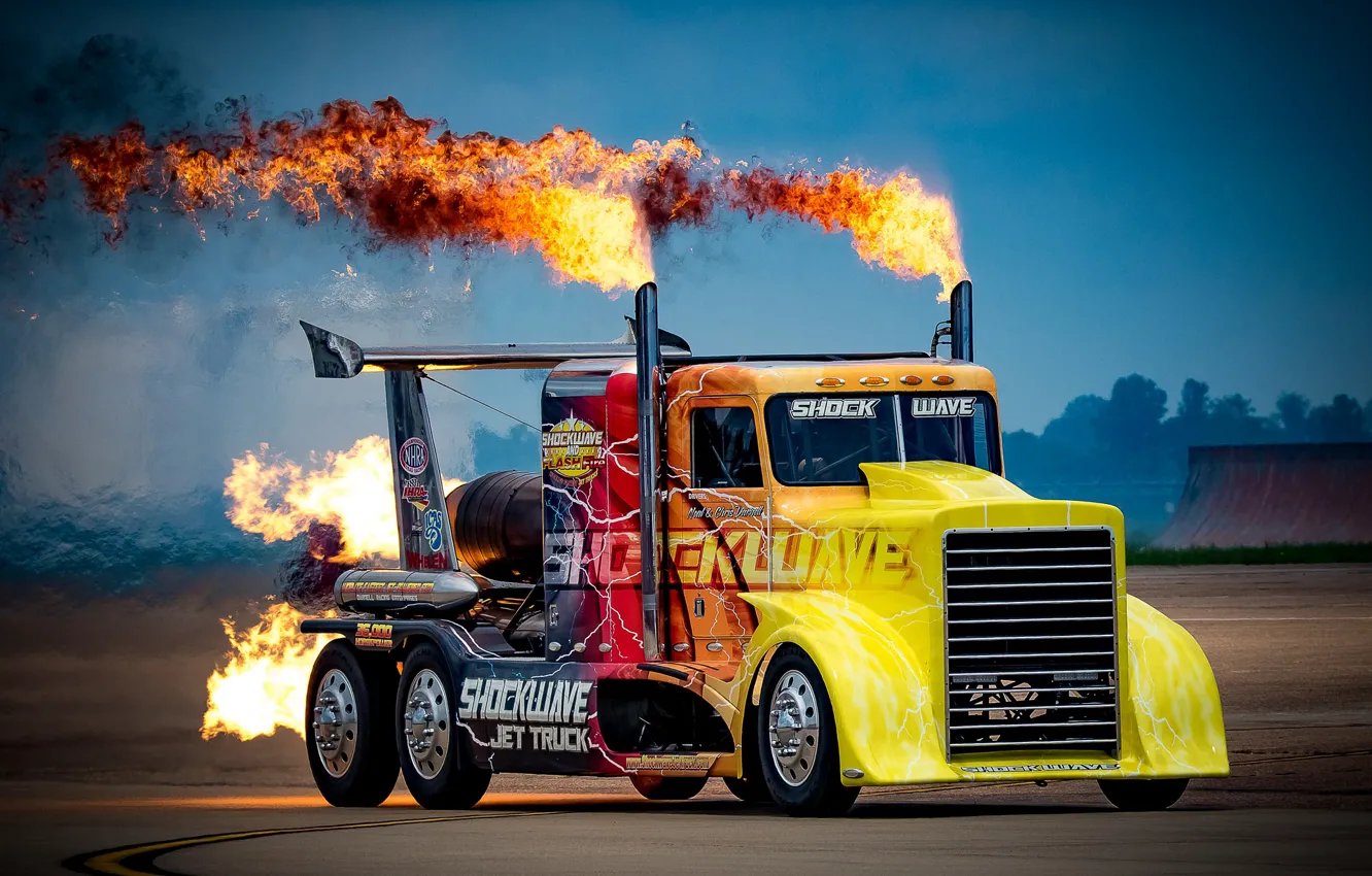 Wallpaper fire, truck, Peterbilt, powerful images for desktop, section ...