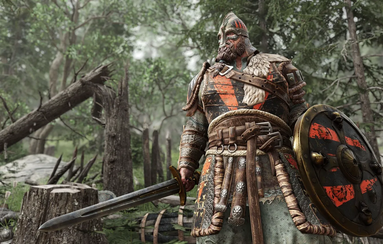 Photo wallpaper Microsoft, wallpaper, sword, game, forest, Sony, armor, weapon