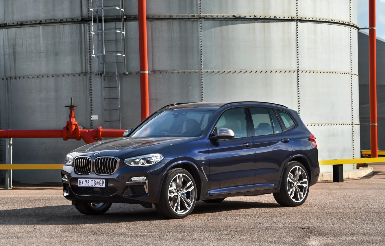 Photo wallpaper machine, grey, BMW, car, Grey Crossover, CUV