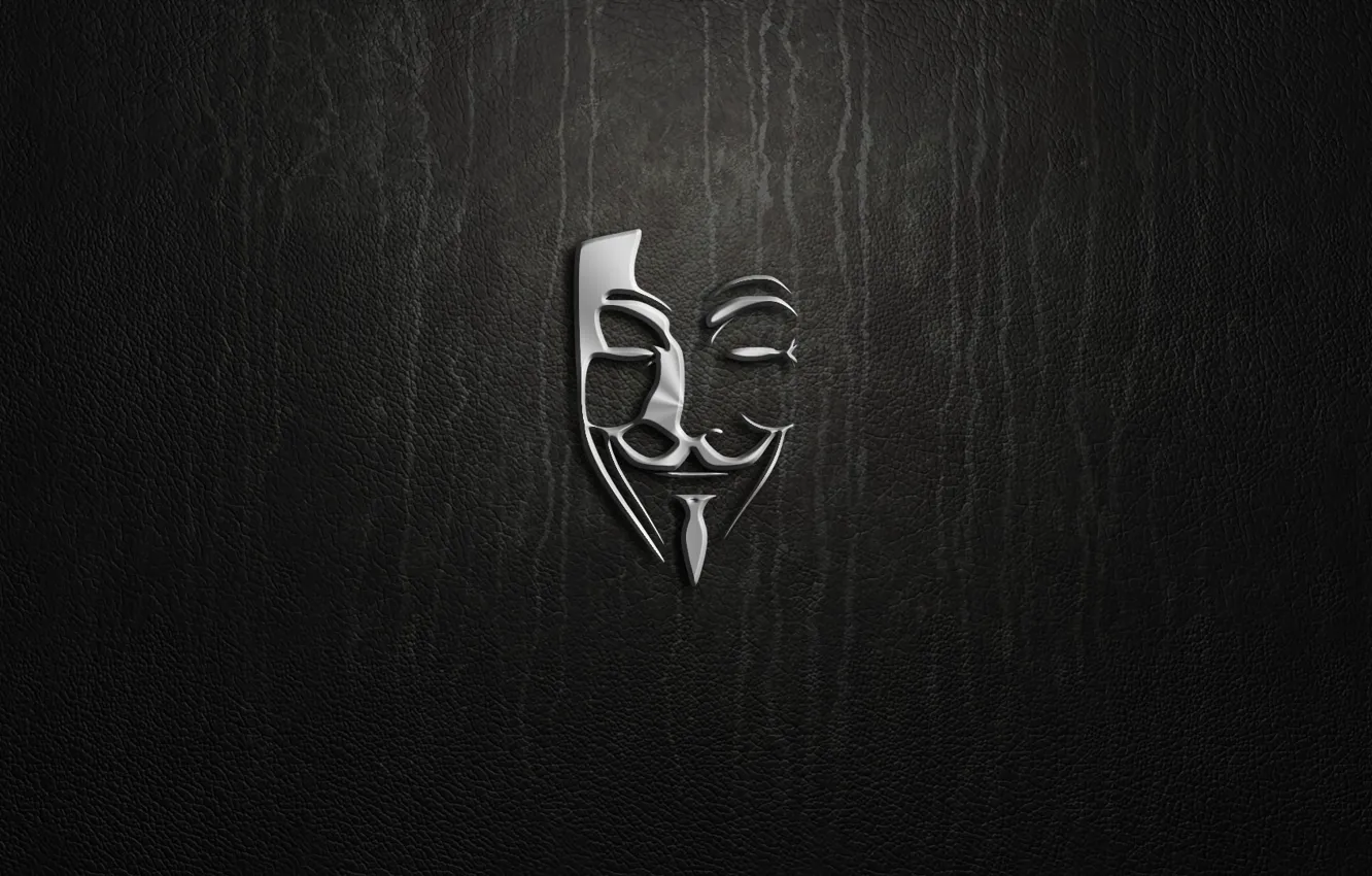 Photo wallpaper logo, Anonymous, Silver