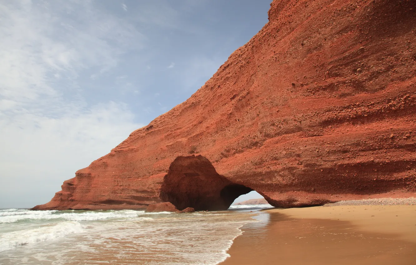 Photo wallpaper sand, beach, mountains, nature, the city, Wallpaper, wallpaper, tide