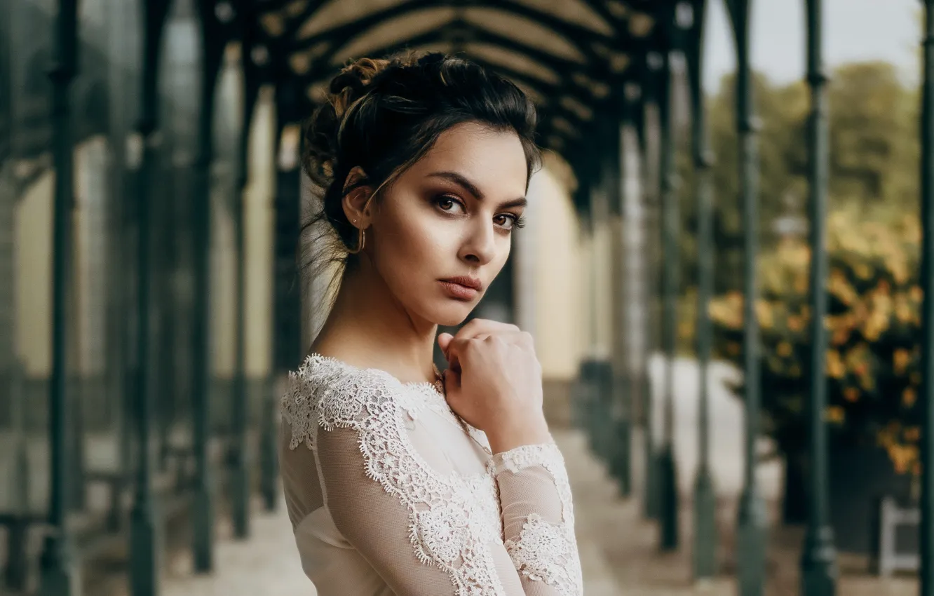 Photo wallpaper look, girl, portrait, model, Sarah S.