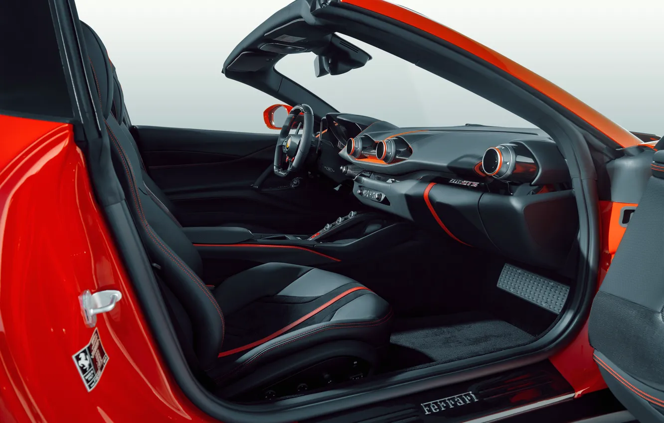 Photo wallpaper Ferrari, car interior, 812, Novitec Ferrari 812 GTS