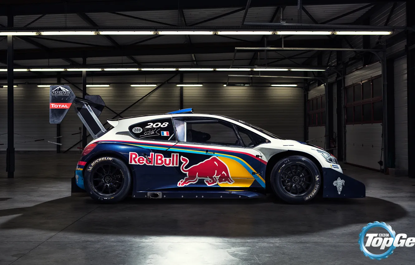 Photo wallpaper Peugeot, Car, Race, 208, T16, Top, Gear, Top