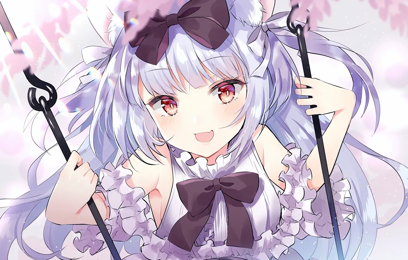 Photo wallpaper girl, blouse, long hair, anime, beautiful, pretty, attractive, handsome