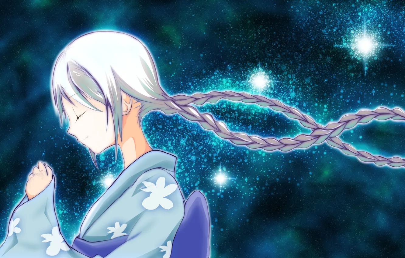 Photo wallpaper background, braids, shoujo, my flowers