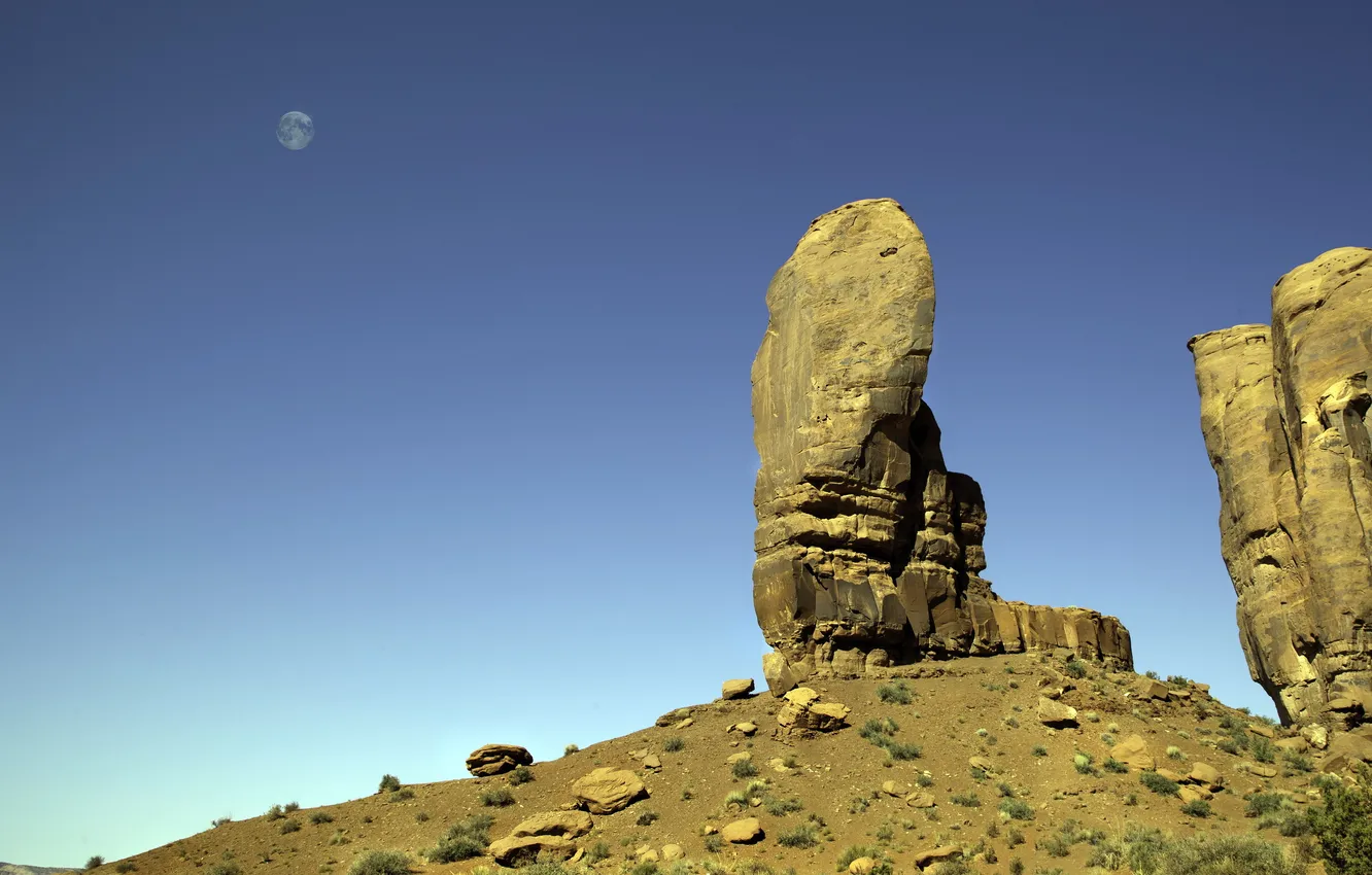 Photo wallpaper the sky, landscape, nature, rocks