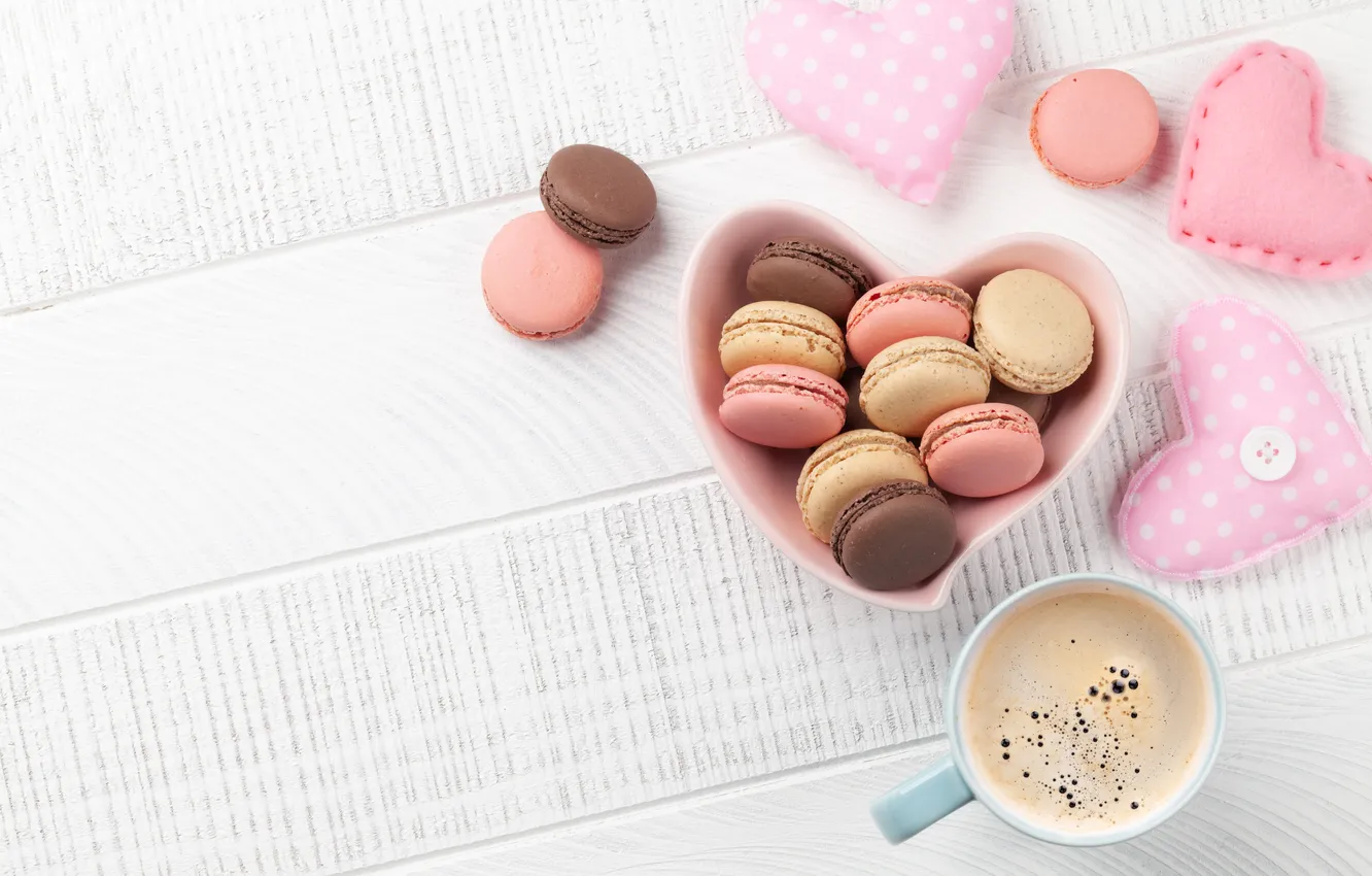 Photo wallpaper love, romance, heart, coffee, Cup, love, happy, Valentine's day