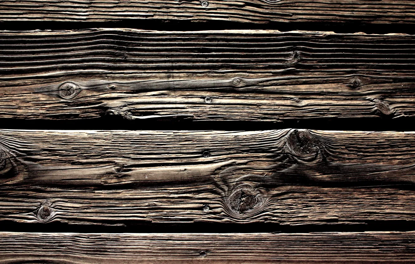 Photo wallpaper wood, pattern, old, screws, gray and black colors