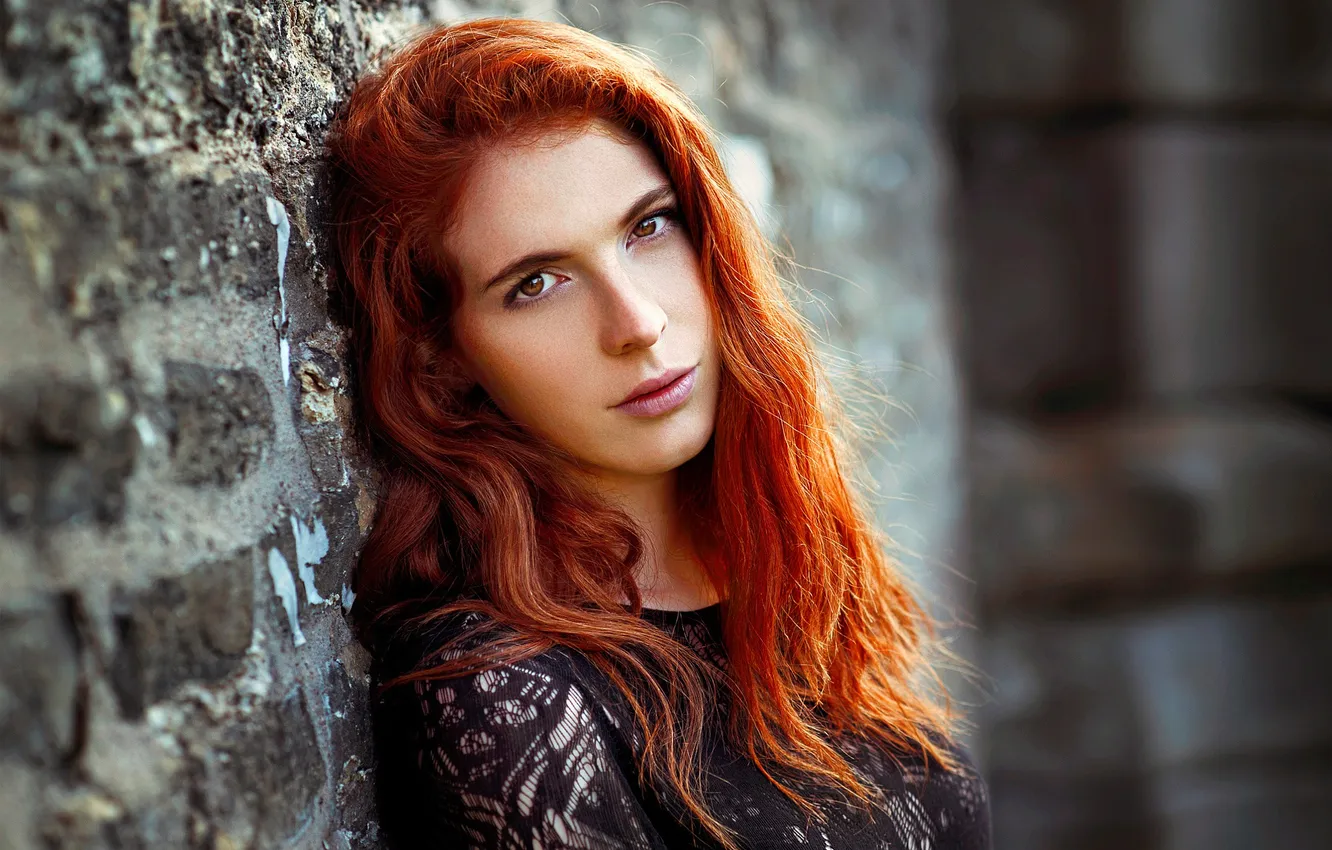 Photo wallpaper light, red, girl, fashion, eyes, beautiful, model, beauty