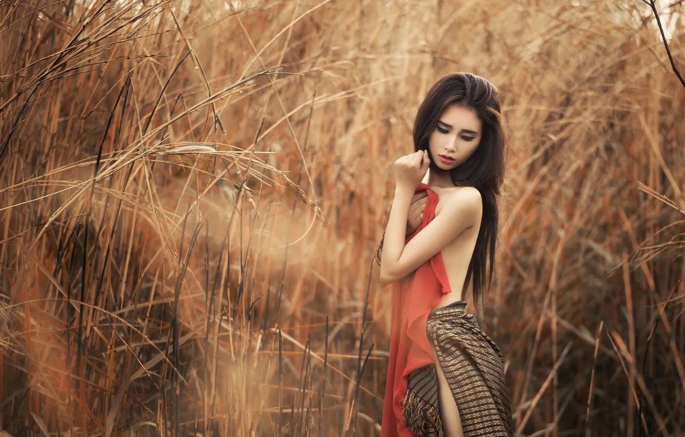 Photo wallpaper summer, girl, Asian